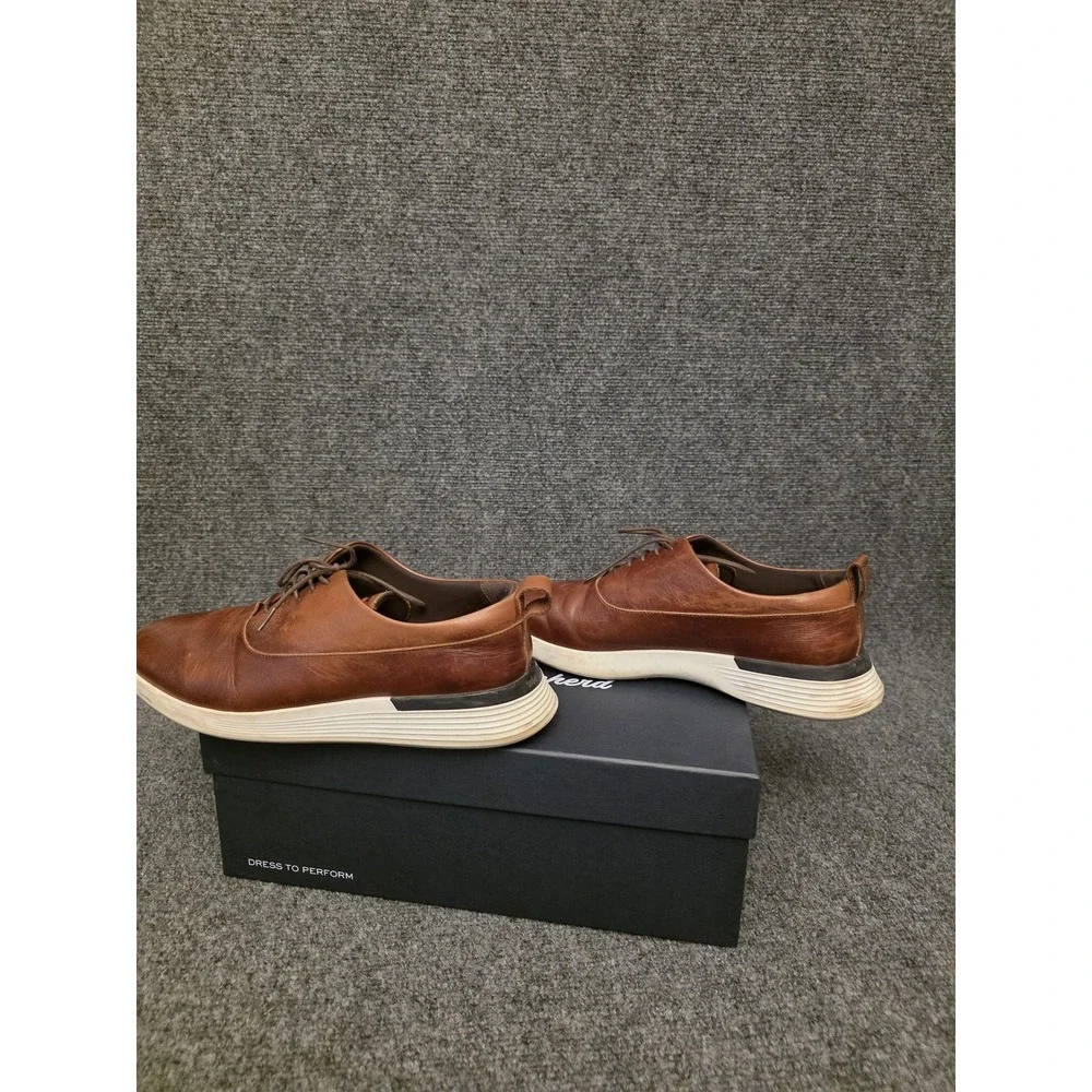 Wolf & Shepherd Shoes Mens Size 8 Brown Leather Crossover Longwing Dress Comfort